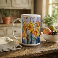 Floral Cups - Large and Small Ceramic Mugs