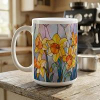 Floral Cups - Large and Small Ceramic Mugs