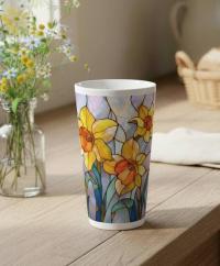 Latte 17oz Ceramic Mug - Coffee or Tea Cup, Extra Tall