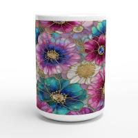 Floral Cups -  Large and Small Ceramic Mugs