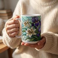 Floral Cups -  Large and Small Ceramic Mugs
