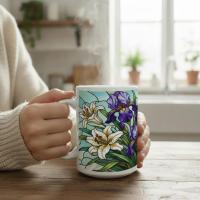 Floral Cups -  Large and Small Ceramic Mugs