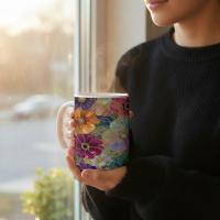 Floral Cups -  Large and Small Ceramic Mugs