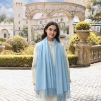Aqua Blanket Shawl - Thick Wide Scarf - Pashmina Super Soft Wrap