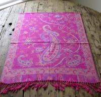 Reversible Soft Pashmina Shawl & Scarf for Women, Jacquard Brocade, Shawl, Sarong or Head Wraps