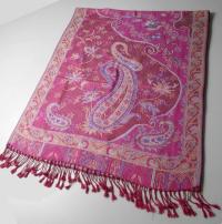 Reversible Soft Pashmina Shawl & Scarf for Women, Jacquard Brocade, Shawl, Sarong or Head Wraps