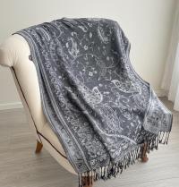 Soft Pashmina Shawl & Scarf for Women, Jacquard Brocade, Blanket Scarf, Head Wraps
