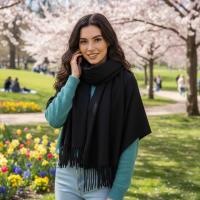 Rayon Pashmina, Blanket Shawl, Wide Scarf, Head Wrap