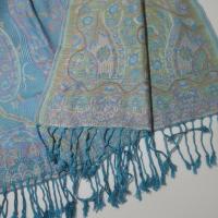 Soft Pashmina Shawl & Scarf for Women, Jacquard Brocade, Shawl, Sarong or Head Wraps