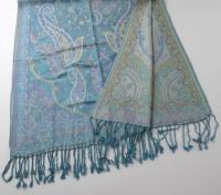 Soft Pashmina Shawl & Scarf for Women, Jacquard Brocade, Shawl, Sarong or Head Wraps