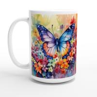 Butterfly  - Large and Small Ceramic Mugs