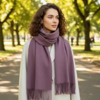 Purple Blanket Shawl - Thick Wide Scarf - Super Soft Wrap