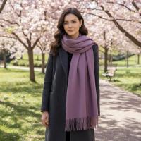 Purple Blanket Shawl - Thick Wide Scarf - Super Soft Wrap