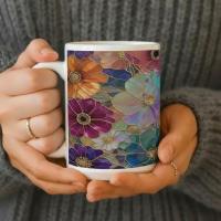 Floral Cups -  Large and Small Ceramic Mugs