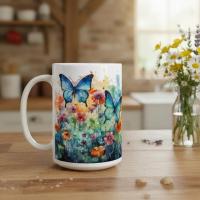 Butterfly - Large and Small Ceramic Mugs