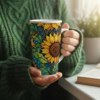 Latte 17oz Ceramic Mug - Coffee or Tea Cup, Extra Tall