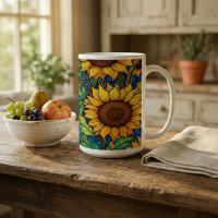 Floral Cups -  Large and Small Ceramic Mugs