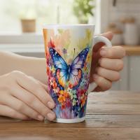 Latte 17oz Ceramic Mug - Coffee or Tea Cup, Extra Tall