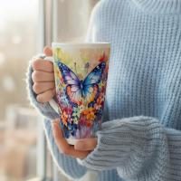 Latte 17oz Ceramic Mug - Coffee or Tea Cup, Extra Tall