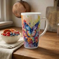 Latte 17oz Ceramic Mug - Coffee or Tea Cup, Extra Tall