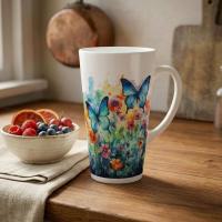 Latte 17oz Ceramic Mug - Coffee or Tea Cup, Extra Tall