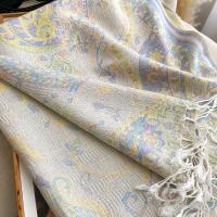 Soft Pashmina Shawl & Scarf for Women, Jacquard Brocade, Shawl, Sarong or Head Wraps
