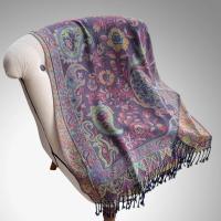 Reversible Soft Pashmina Shawl & Scarf for Women, Jacquard Brocade, Shawl, Sarong or Head Wraps