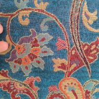 Aqua and Gold Pashmina Shawl & Scarf for Women, Jacquard Brocade, Shawl or Wrap