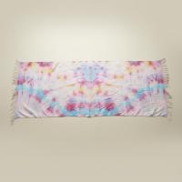 Hand Dyed Tie Dye Pashmina, Blanket Shawl, Wide Scarf, Head Wrap - Rayon Shawl