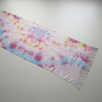 Hand Dyed Tie Dye Pashmina, Blanket Shawl, Wide Scarf, Head Wrap - Rayon Shawl