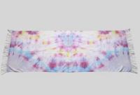 Hand Dyed Tie Dye Pashmina, Blanket Shawl, Wide Scarf, Head Wrap - Rayon Shawl
