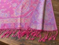 Reversible Soft Pashmina Shawl & Scarf for Women, Jacquard Brocade, Shawl, Sarong or Head Wraps
