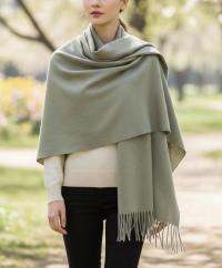 Pashmina Blanket Shawl - Thick Cashmere Wool Blend - Super Soft Wrap