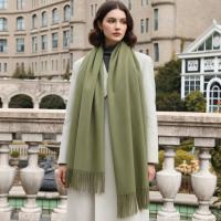 Olive Green Blanket Shawl - Thick Wide Scarf - Pashmina Super Soft Wrap