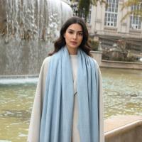 Aqua Blanket Shawl - Thick Wide Scarf - Pashmina Super Soft Wrap