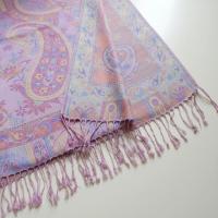 Reversible Soft Pashmina Shawl & Scarf for Women, Jacquard Brocade, Shawl, Sarong or Head Wraps