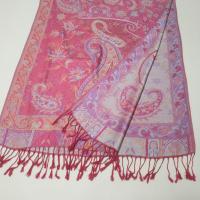 Reversible Soft Pashmina Shawl & Scarf for Women, Jacquard Brocade, Shawl, Sarong or Head Wraps