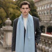 Light Blue Blanket Shawl - Thick Cashmere Wool Blend - Super Soft Wrap