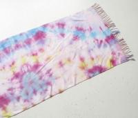 Hand Dyed Tie Dye Pashmina, Blanket Shawl, Wide Scarf, Head Wrap - Rayon Shawl