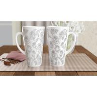 Latte 17oz Ceramic Mug - Coffee or Tea Cup, Extra Tall