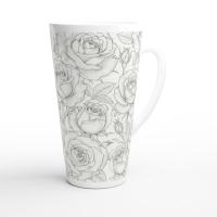 Latte 17oz Ceramic Mug - Coffee or Tea Cup, Extra Tall