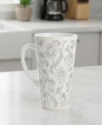 Latte 17oz Ceramic Mug - Coffee or Tea Cup, Extra Tall