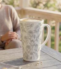 Latte 17oz Ceramic Mug - Coffee or Tea Cup, Extra Tall