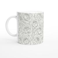 Roses - Floral Cups -  Large and Small Ceramic Mugs