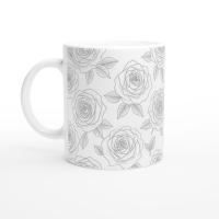 Floral Cups -  Large and Small Ceramic Mugs