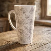 Latte 17oz Ceramic Mug - Coffee or Tea Cup, Extra Tall