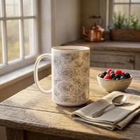 Floral Cups -  Large and Small Ceramic Mugs
