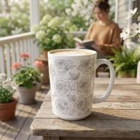Floral Cups -  Large and Small Ceramic Mugs