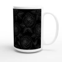 Dark Floral 15oz Ceramic Mug