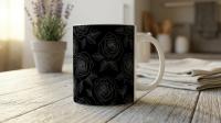 Dark Floral 15oz Ceramic Mug